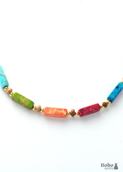 Boho Necklace, Labradorite Chokers Chakra